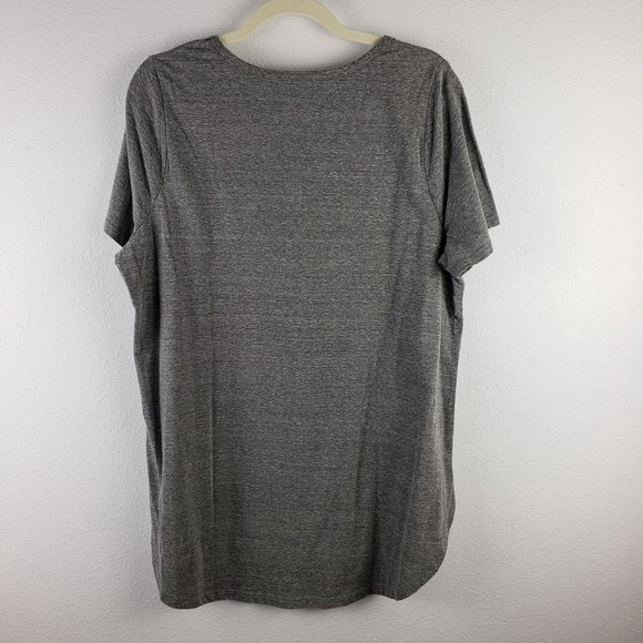 Lane Bryant Women's Size 14/16 Inspire Graphic Tee Shirt Heather Gray Round Hem - Picture 7 of 7